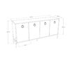 Μπουφές Twely pakoworld μελαμίνης καρυδί-μαύρο 160x40,5x79εκ