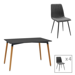 Έπιπλο τηλεόρασης Kevan pakoworld καρυδί-μαύρο πόδι 180x35x65εκ