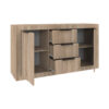 Μπουφές Doha pakoworld σε sonoma απόχρωση 150x45x80.5εκ