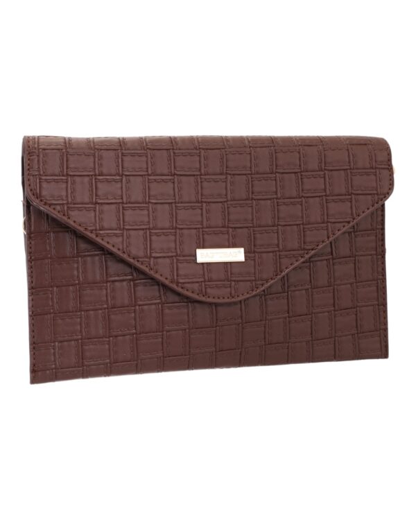 Τσάντα φάκελος clutch MD2525 - Καφέ