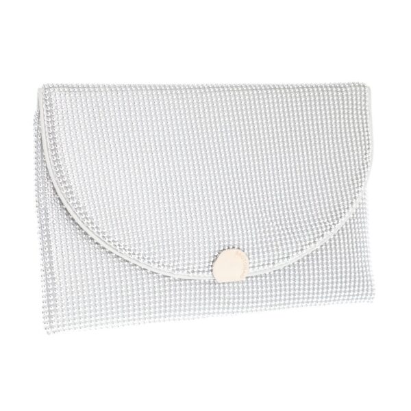 Τσάντα φάκελος clutch MD2512 - Ασημί