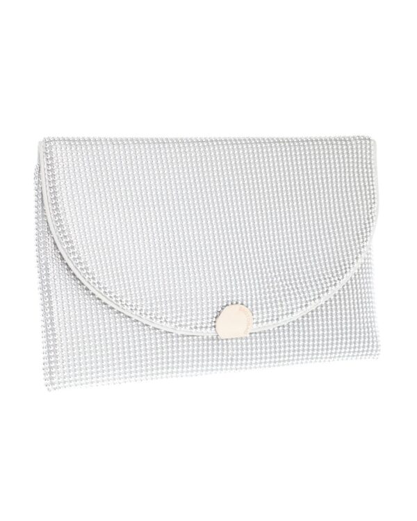 Τσάντα φάκελος clutch MD2512 - Ασημί