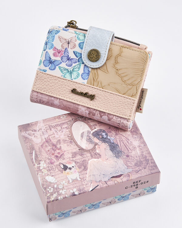 Sweet Candy Γυναικείο Πορτοφόλι με Vintage Καθρέφτη & Ρετρό Design – Mirror Bloom