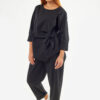 Sequoia Σύγχρονο Γυναικείο Oversize Σετ με Δέσιμο  33-9958 Μαύρο