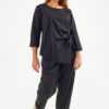 Sequoia Σύγχρονο Γυναικείο Oversize Σετ με Δέσιμο  33-9958 Μαύρο