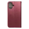 TechWave Smart Leather case for Apple iPhone 16 burgundy
